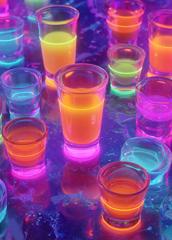 Neon Glow Shot Glasses