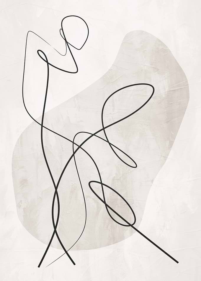 Abstract Line Art Figure