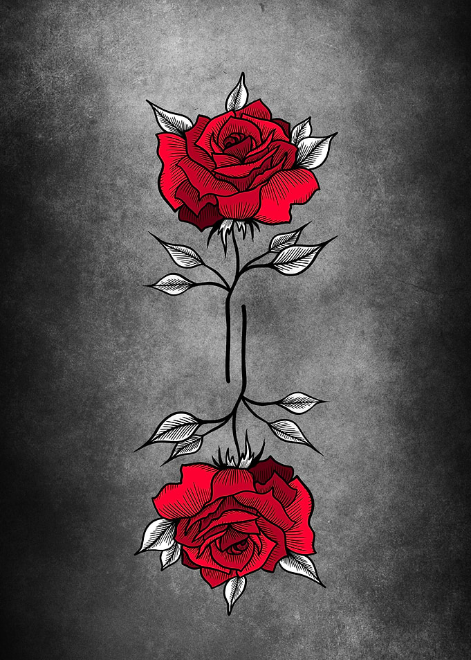 Red Roses Tattoo Design