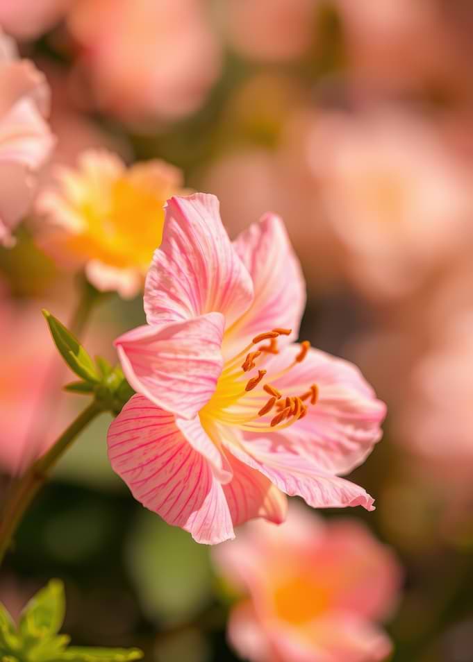 Pink and Yellow Lily Flower