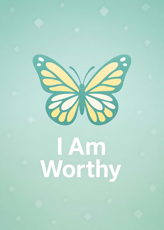 I Am Worthy Butterfly Affirmation