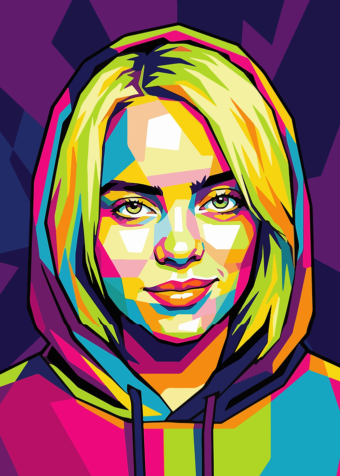 Billie Eilish Pop Art Portrait