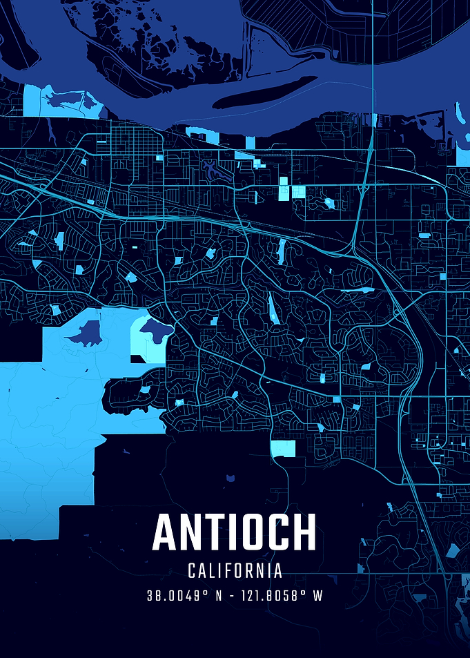 Antioch California Midnight City Map