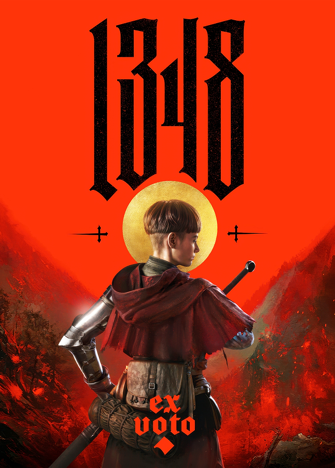 Fantasy warrior with sword and halo