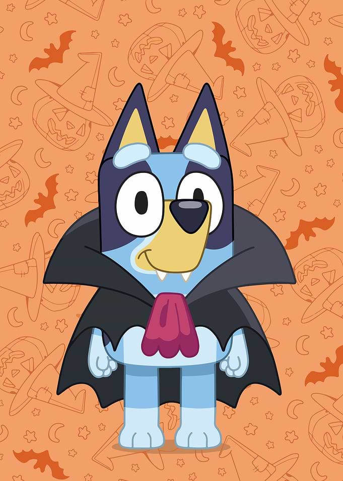 Bluey as a Vampire for Halloween