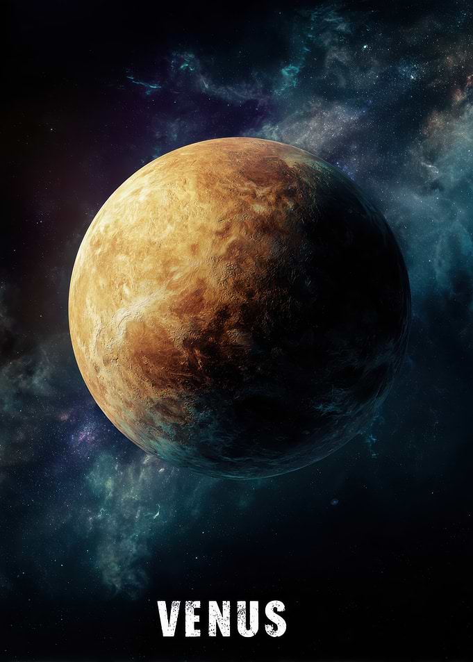 Planet Venus in Space
