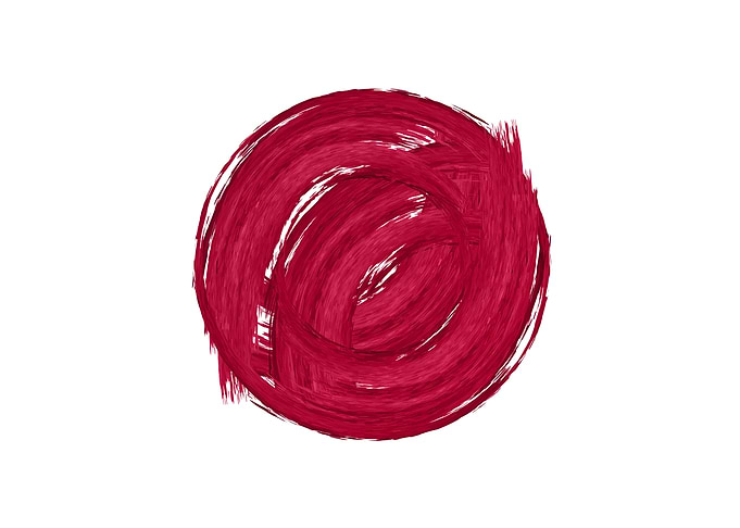 Red Circle Brush Stroke
