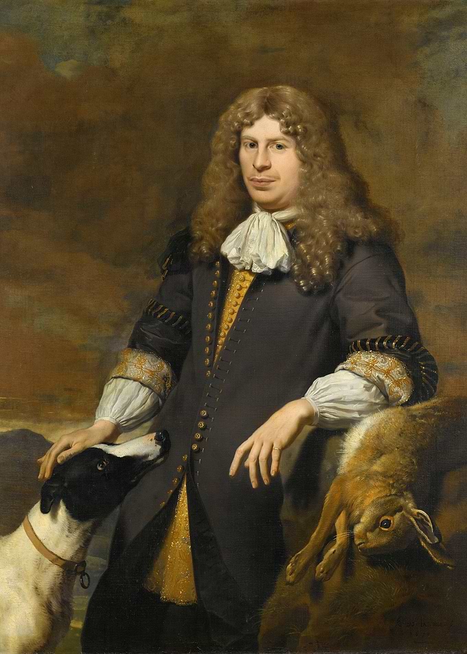 Portrait of a Man with Dog and Hare