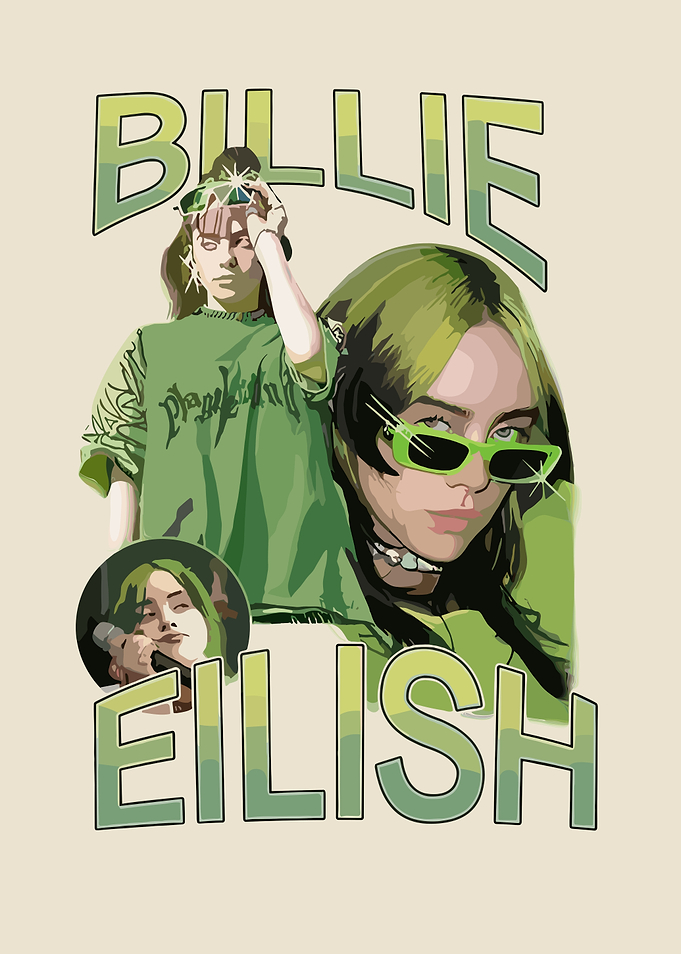 Billie Eilish Graphic Art