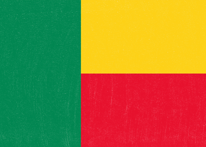 Benin Flag Distressed