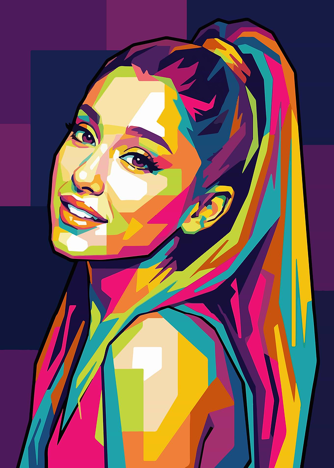 Ariana Grande Pop Art Portrait