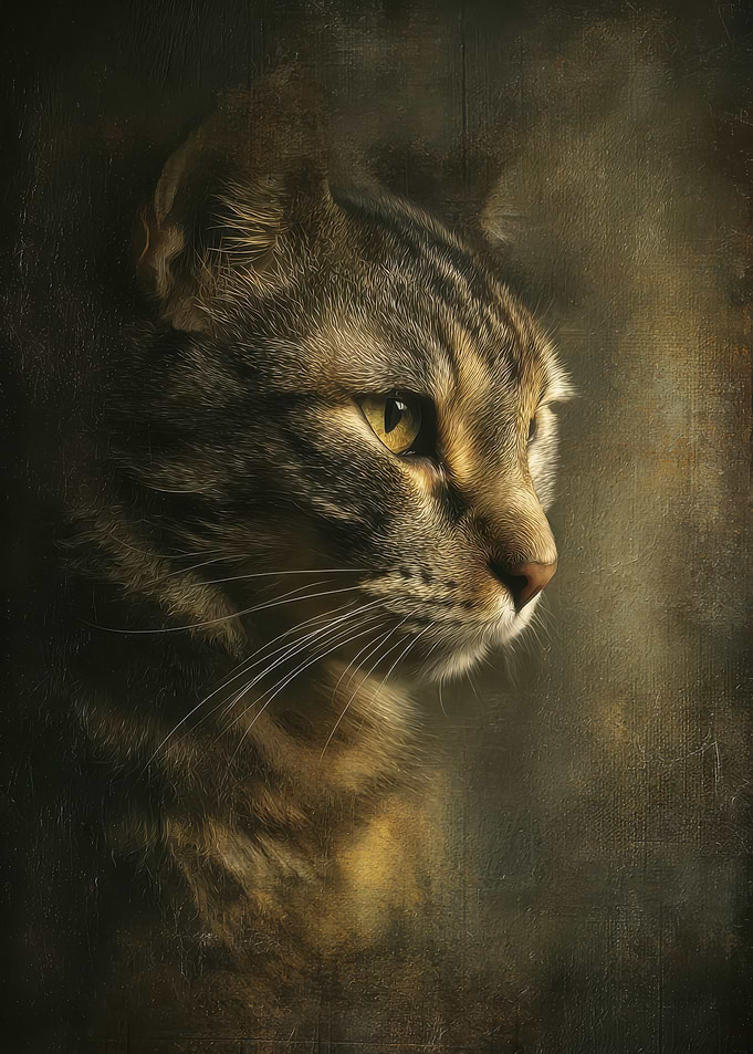 Close-up Portrait of a Tabby Cat