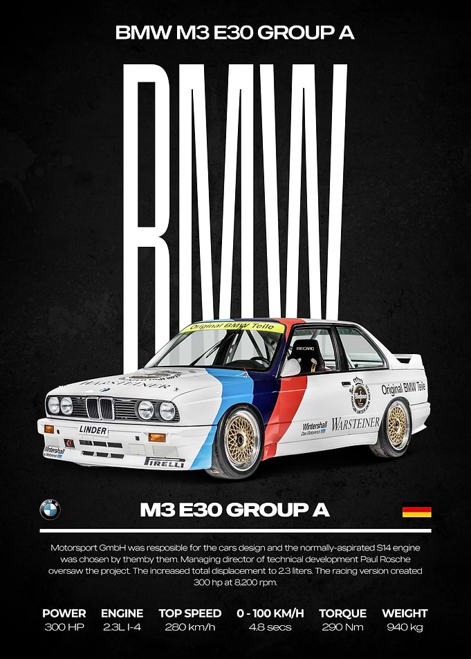 BMW M3 E30 Group A Racing Car