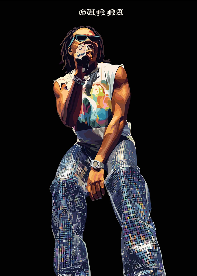 Gunna performing on stage