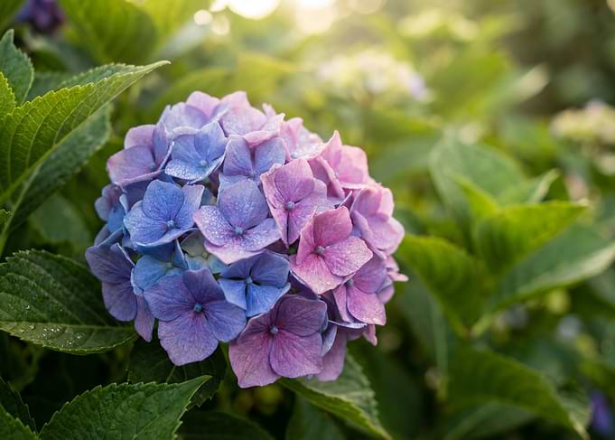 Close-up of a Hydrangea flower