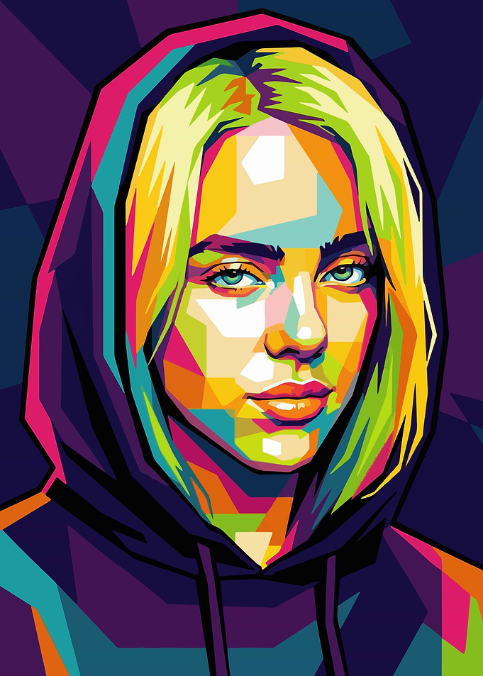 Billie Eilish Pop Art Portrait
