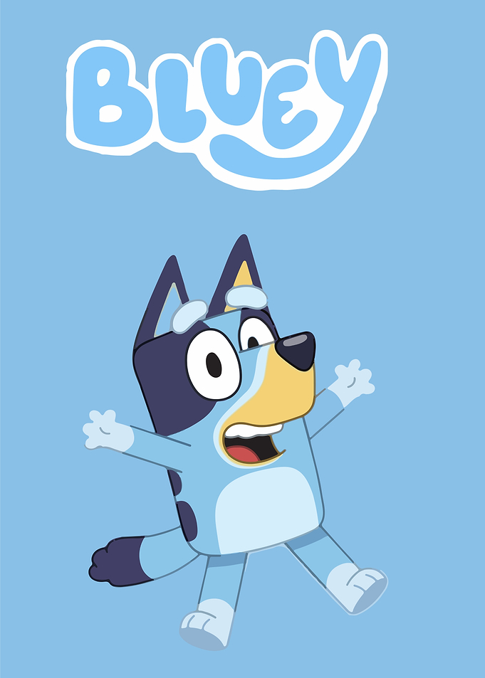 Bluey Character with Title