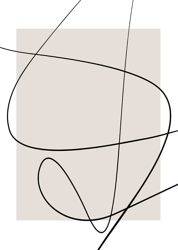 Abstract Black Lines on Beige Background