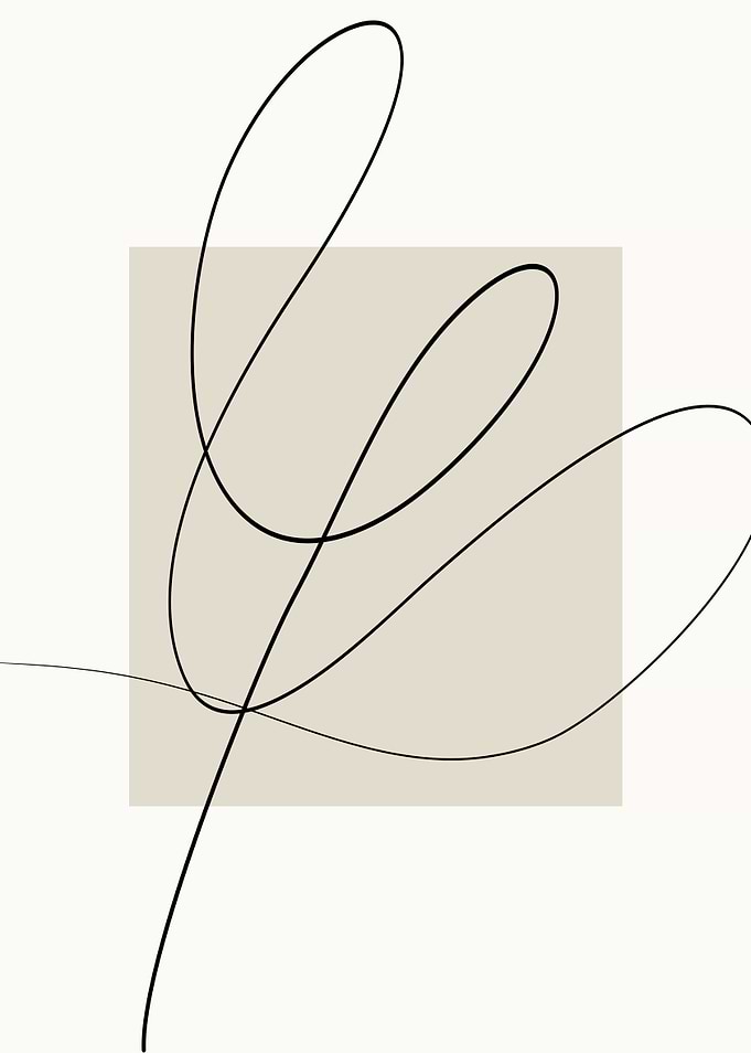 Abstract floral line art