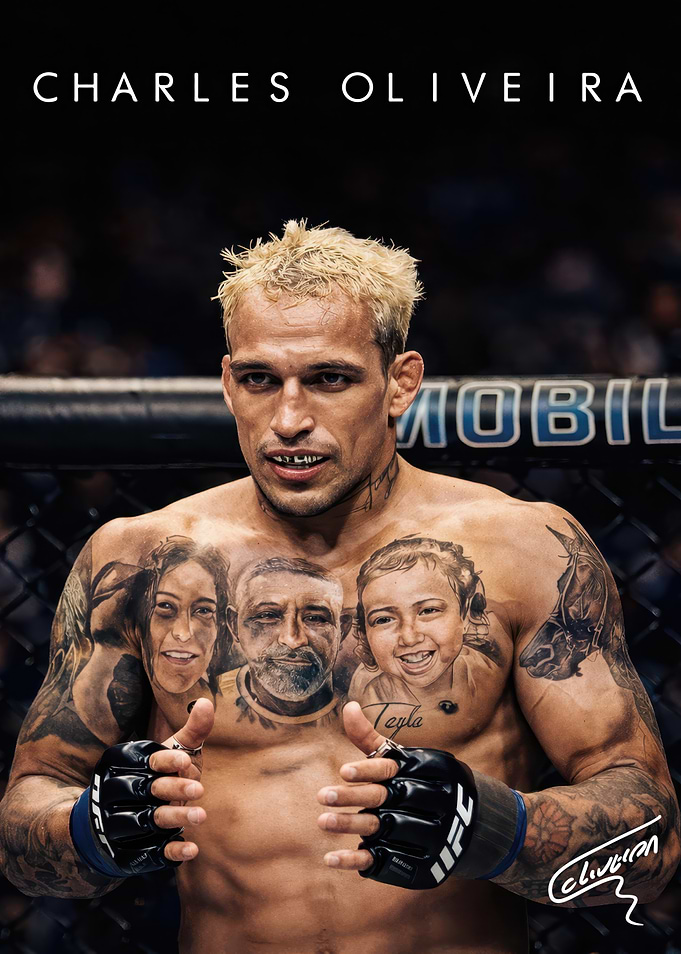 Charles Oliveira UFC Fighter Portrait