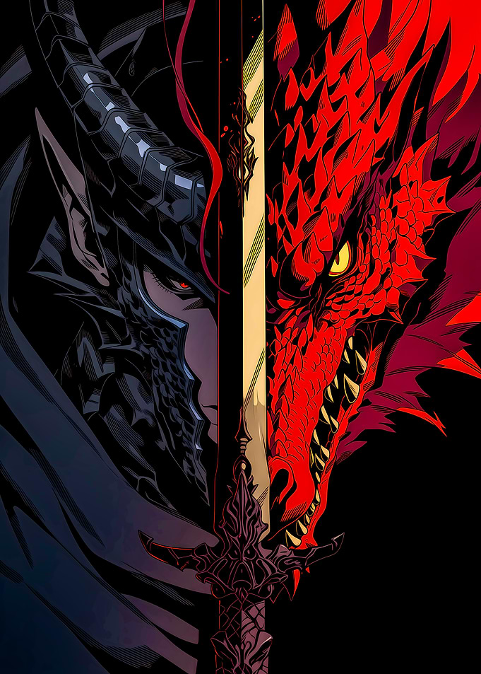 Demon and Dragon Confrontation