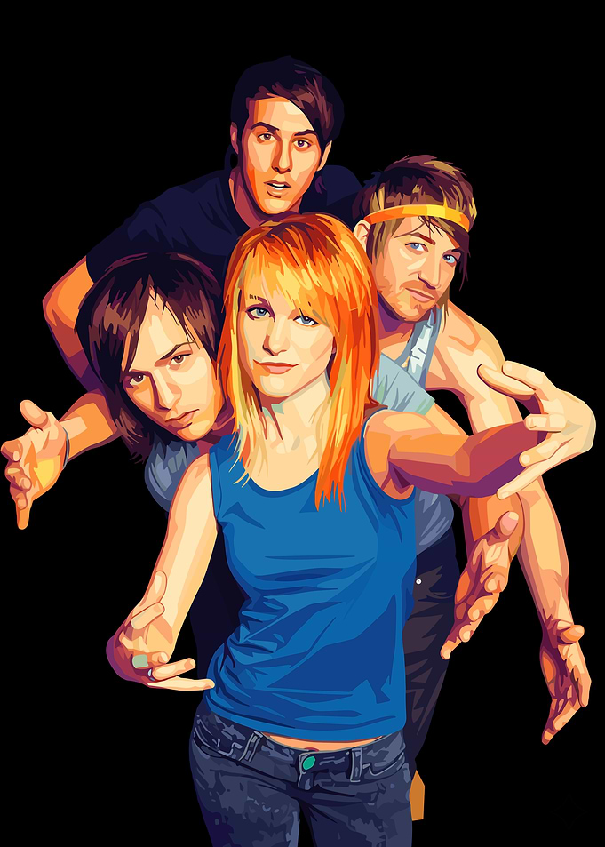 Paramore Band Portrait Vector Art