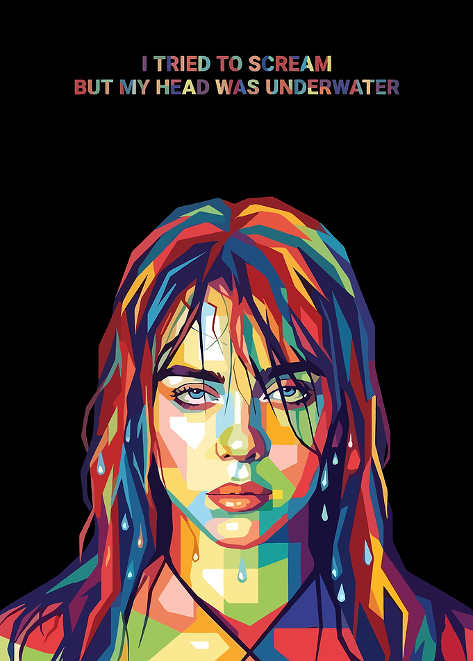Billie Eilish Pop Art Portrait