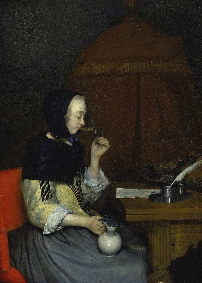 Woman with a Jug and Quill