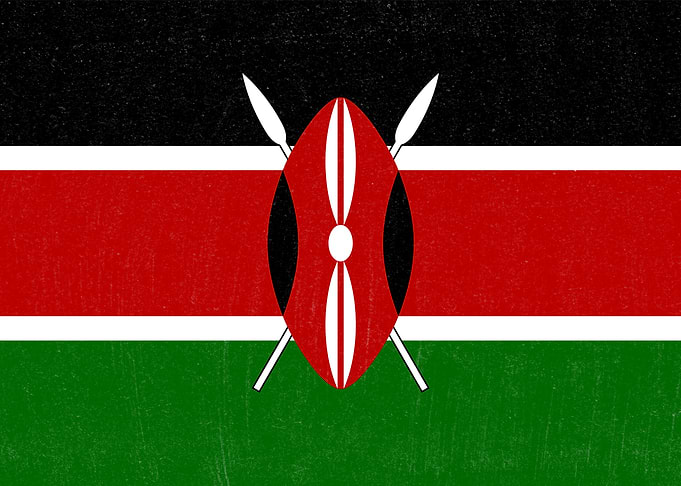 Kenya Flag Distressed