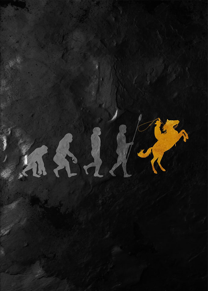 Evolution of Man to Cowboy