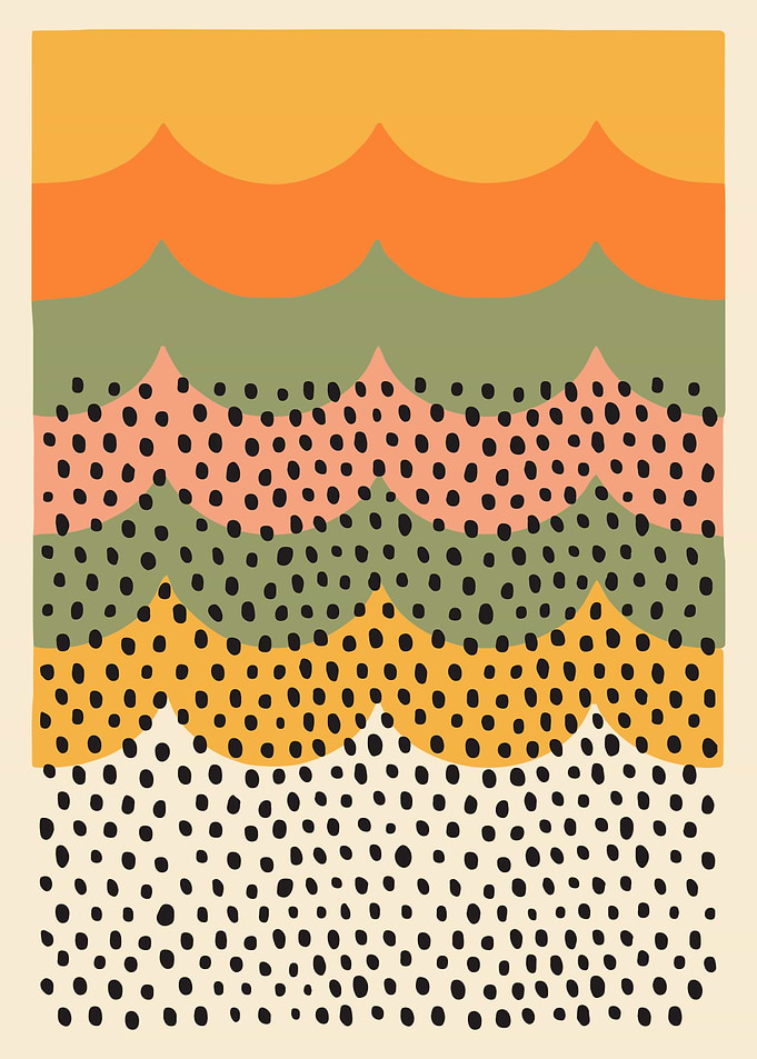 Abstract Wavy Layers with Dots