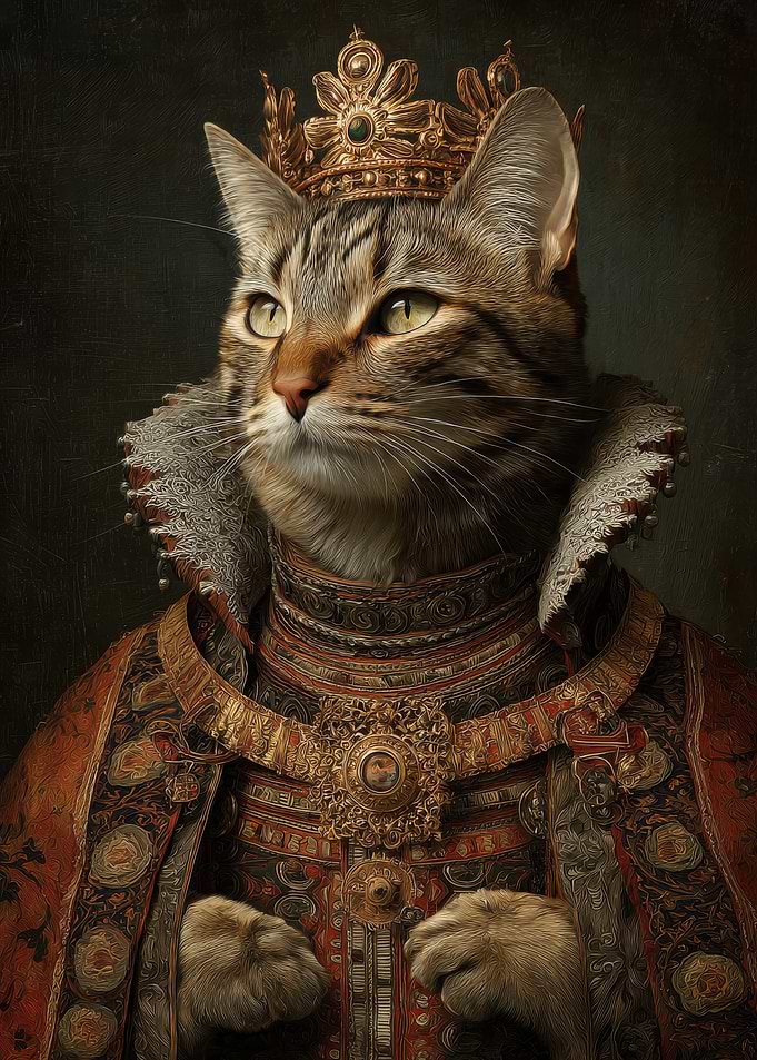 Regal Cat Portrait