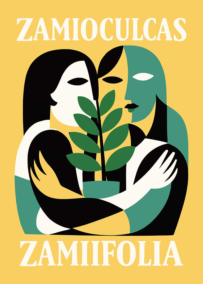 Zamioculcas Zamiifolia Plant Art