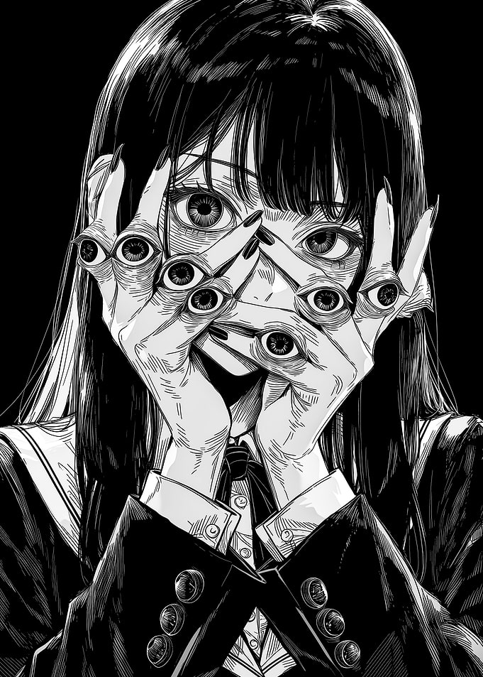 Creepy Girl Eyes of Obsession