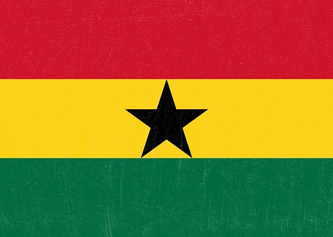 Ghana Flag Distressed