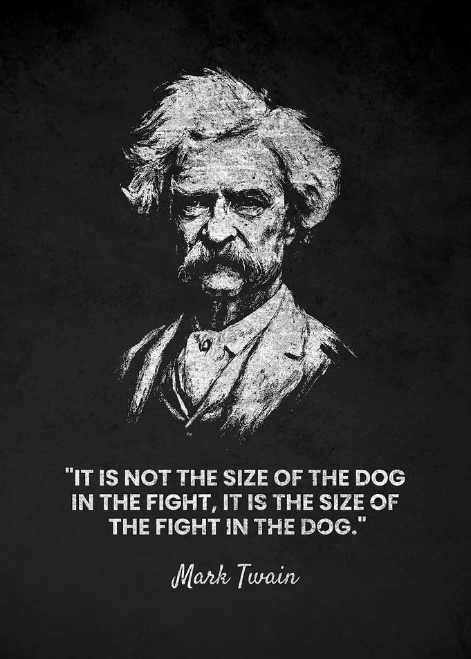 Mark Twain Size Quote Poster