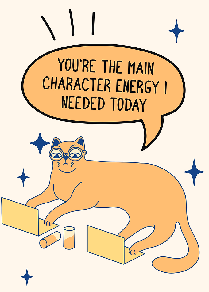 Cat with Glasses Working on Laptop