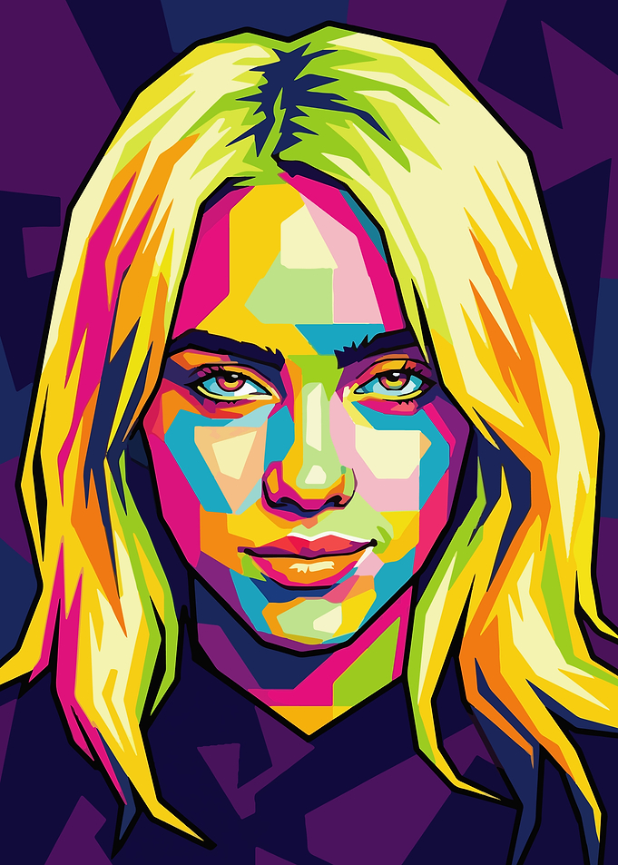 Billie Eilish Pop Art Portrait
