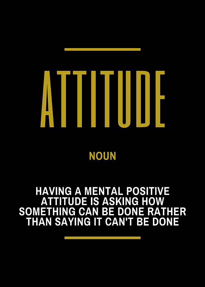 Attitude definition poster