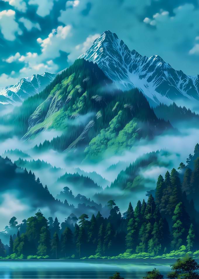 Misty Mountain Landscape
