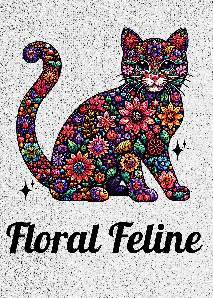 Floral Cat 'Floral Feline'