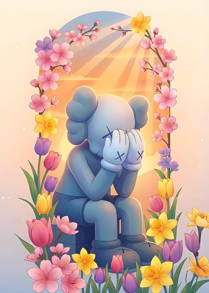 KAWS Companion in Floral Arch