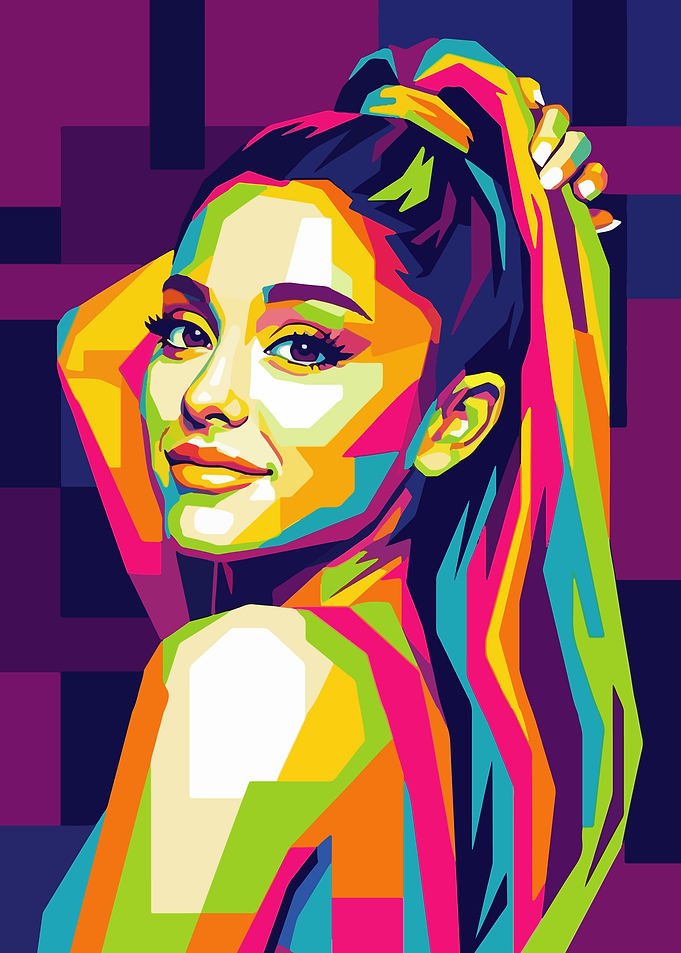 Ariana Grande Pop Art Portrait
