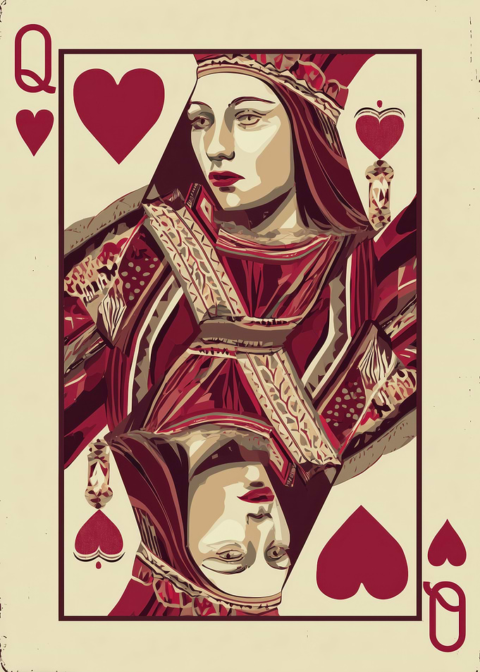 Queen of Hearts Playing Card