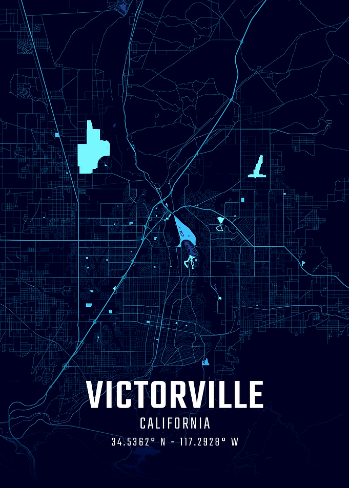 Victorville California Midnight City Map