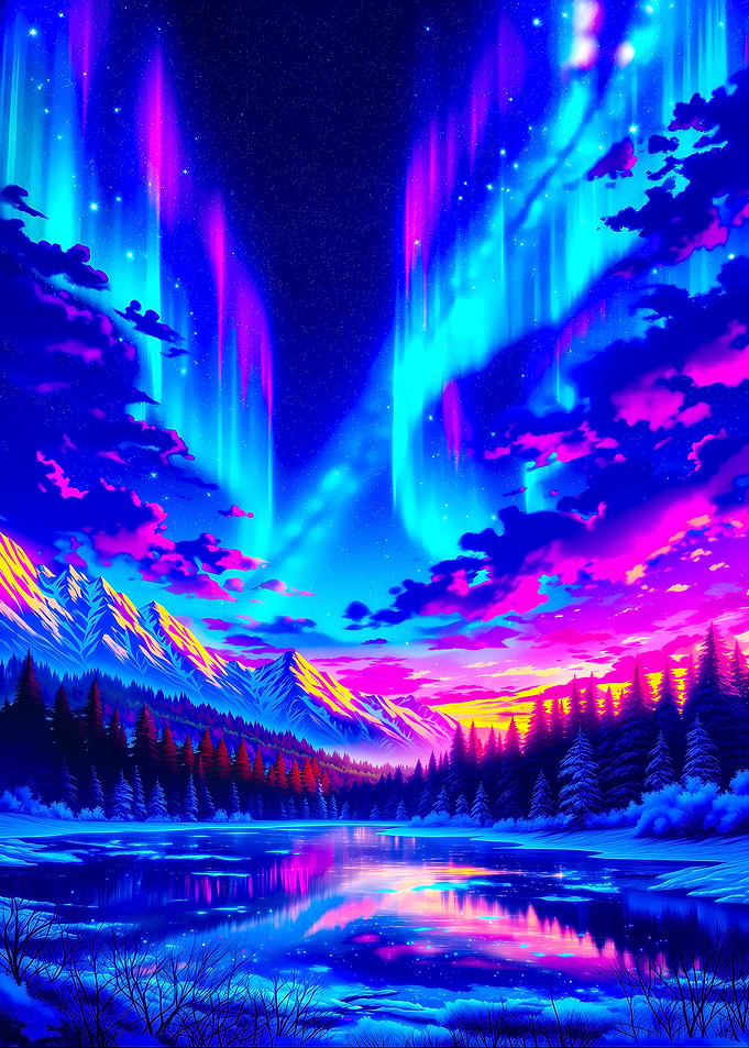 Aurora Fantasy Landscape