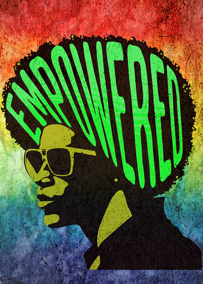 Empowered Afro Silhouette