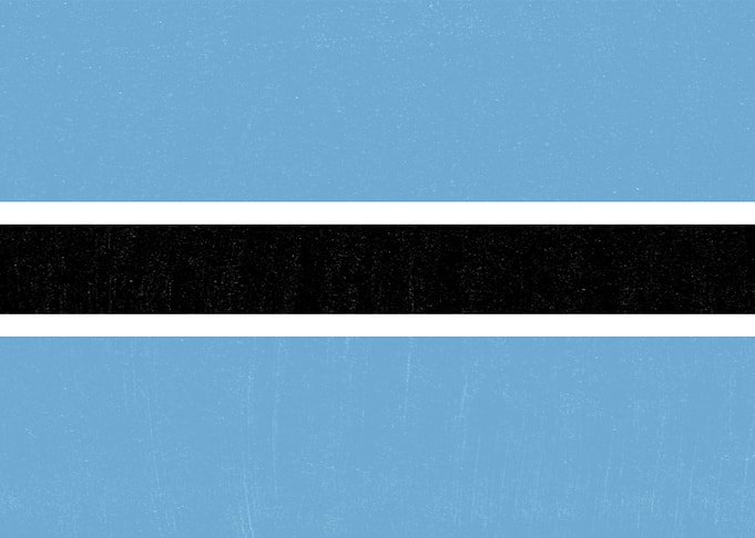Botswana Flag Distressed