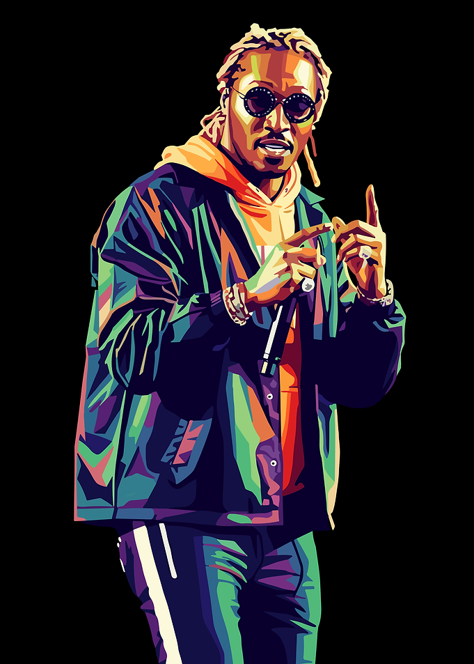 Rapper Future in Pop Art Style