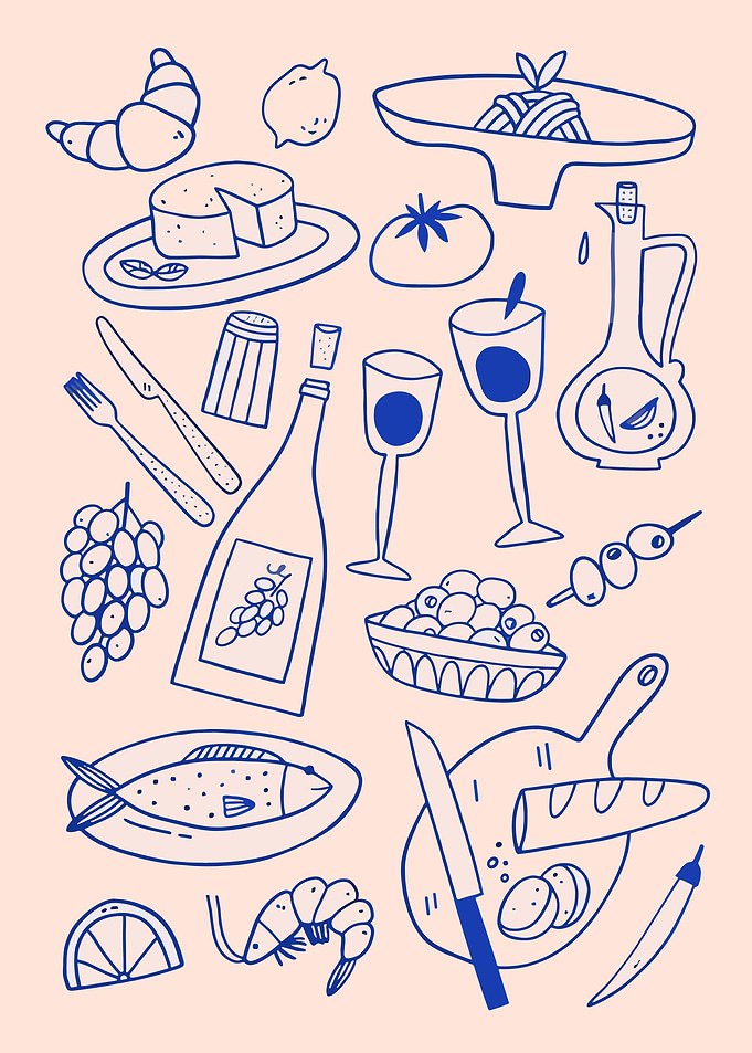 Doodle Food and Drink Assortment